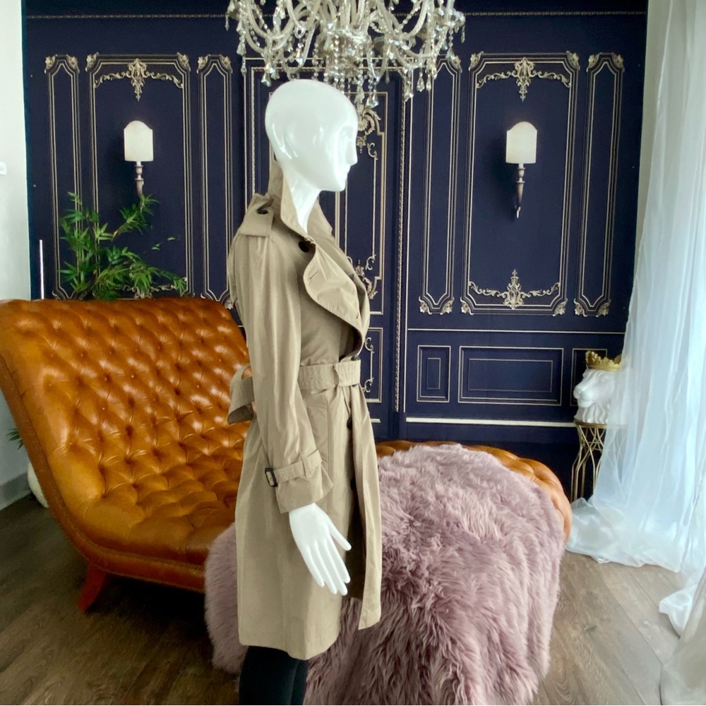 Burberry London Women’s Size 0 Khaki/Tan Trench/Raincoat - Picture 4 of 16